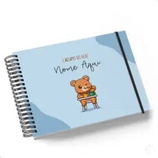 Cardápio Infantil Introdução Alimentar Menino Urso C/ Nome