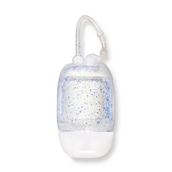 Chaveiro Porta Álcool em Gel Bath & Body Works Glitter Transparente