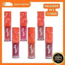 Blush, Batom E Sombra 3 Em 1 Melu Multifuncional Alta Pigmentação