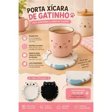 Descanso para xícara de gatinho porta xicara gatinhos porta copos porta xicara