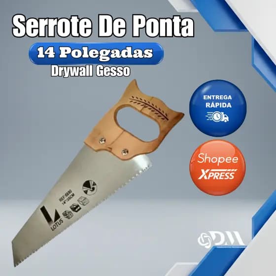 Serrote De Ponta Profissional 14 Polegadas Drywall Gesso