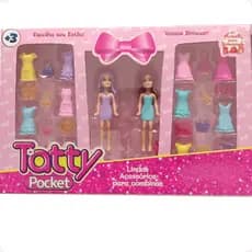 Boneca Tatty Pocket Fashion Roupa Brinquedo Infantil