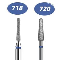 Brocas Diamantada 718 720 Cutícula Para Unhas Acrigel Fibra Porcelana Motor Brocas Ferro