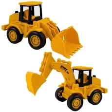 Kit 2 Trator Construção Brinquedo fricção escavadeira pá
