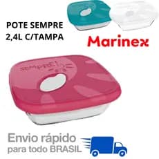 Pote Marinex Vidro Sempre Nadir 2,4l Com Tampa Plástica
