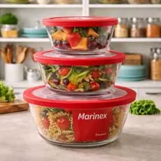 Potes Marinex Vidro Com Tampa Silicone 600ml 1,2L 2,4L Hermético Alimentos ENVIO IMEDIATO