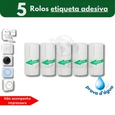 5 rolos etiqueta adesiva prova dagua para impressora gatinho