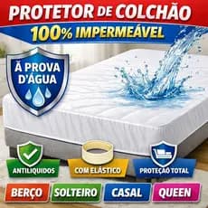 Protetor de Colchão Impermeável Anti Xixi Água Urina Suor Berço Solteiro Casal Queen