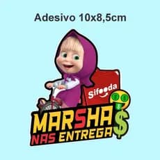 Adesivo Marsha nas entregas para baú moto delivery Motoboy
