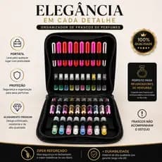 Estojo Demonstrador Mostruario de Perfumes Porta Flaconetes Organizador Decants e Amostras 1 a 30ml