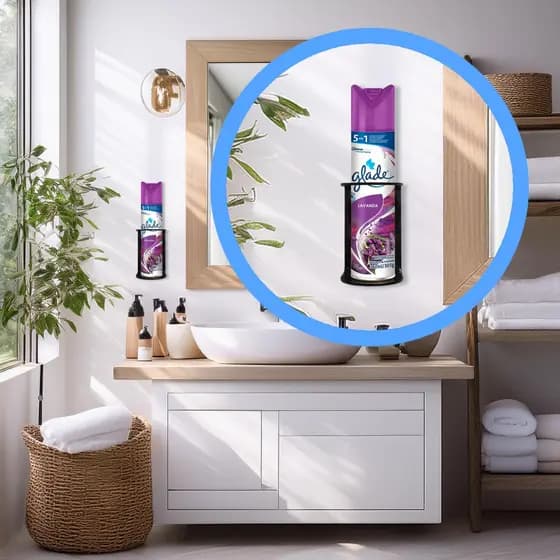 Suporte Aromatizador Spray Aerosol para Banheiro Cozinha Sala