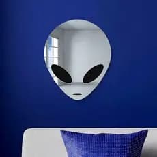 Espelho Alien ET Parede Decoração Criativa e Minimalista ambientes Quarto Quadro Decorativo Acrílico
