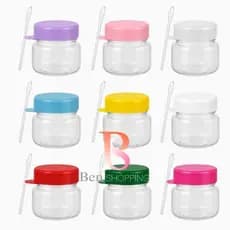 30  potinhos papinha plástico com colher 40ml / reforçado - nutellinha/brigadeiro/festa infantil/cha revelação .