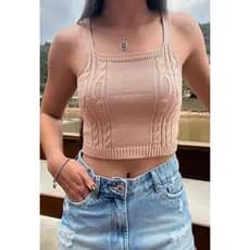 Top Tricot Modal Verão Trabalhado Fashion Trico Natal Reveillon Carnaval
