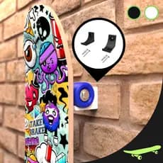 Suporte para Skate e Longboard de Parede  + Parafusos