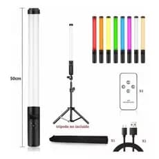 Bastão De Led Fotografia Colorido Rbg Light Stick Portatil LUCACELL