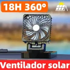 Ventilador Dobrável Vento Forte9W Carregamento Solar e USB Casa e Carro 3 Velocidades Adesivo Fixação BMAX F1641