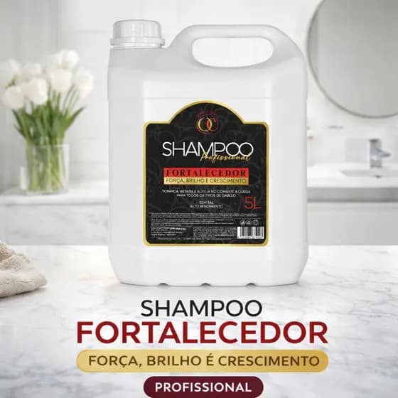 Shampoo Galão Profissional Fortalecedor e Crescimento 5L Química Certa