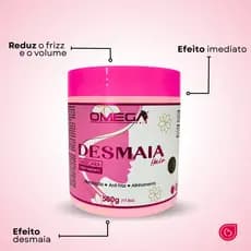 Mascara Capilar Desmaia Hair Alinhamento e Anti Frizz 500g Omega Hair