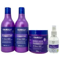 Kit Nutrição Profunda Bomba de Vitaminas Shampoo + Condicionador + Máscara + Óleo Capilar Omega Hair