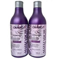 Kit Matizador Perfect Blond Loira Iluminada Shampoo e Condicionador 500ml Omega Hair