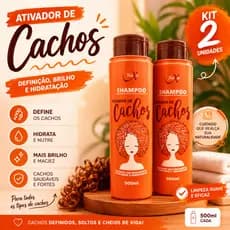 Kit de Shampoo Ativador De Cachos 1L Naxos