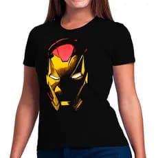 Camiseta Invicto Hype feminina Homem de ferro Camiseta Invicto Hype de Super Herói Iron man 100%Algodao Conforto