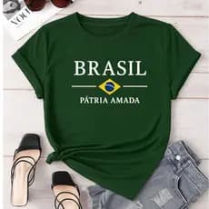 Camiseta Copa do Brasil Pátria Amada Seleção 2026 | Unissex 100% Algodão