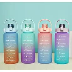 Garrafa de Água 2200ML Plástico - Estampa Motivacional - Esportiva - Academia - Squeeze 2,2 litros