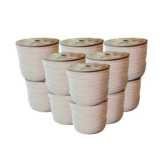 corda/cordão de algodão trançado 5mm cru 70metros