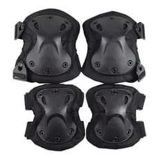 Kit Joelheira E Cotoveleira Tatica Operacional Airsoft Capa De Proteção Esportiva Para Trabalho Patinação