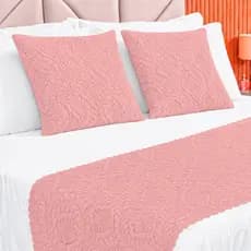 Kit Peseira para Cama Solteiro 2 Peças Matelada Decorativa e Confortável