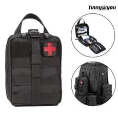 Bolsa Tática Primeiros Socorros 21x15x11cm MOLLE Nylon Reforçado TINNY YOU cod:3306