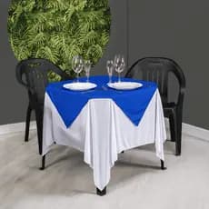 Kit 5 Toalhas de Mesa 1,5x1,5m + Cobre Mancha 75x75cm Casamento
