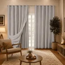 Cortina Gaze de Linho com Forro Blackout 3,00 x 2,80m Blecaute Corta Luz