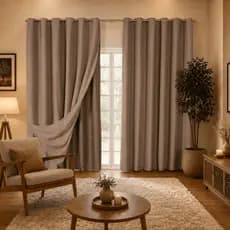 Cortina Blackout em Tecido Grosso com Linho 6,00 X 2,80 M Sofisticada