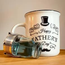 Presente Dia dos Pais, Kit com xícara e perfume, Masculino, Caneca.