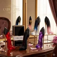 Perfume feminino sapatinho 30ml, cool girl, colecionavel