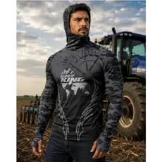 CamisaCamisetaDePescaProtUv50+DryC/Capuz Lvas e Bandanas SKY-05