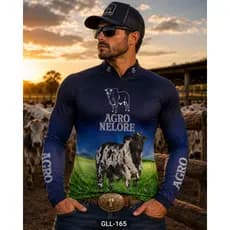 Camisa Camiseta de AGRO Prot Uv50+ Dry Fit SuperkingGLL-165
