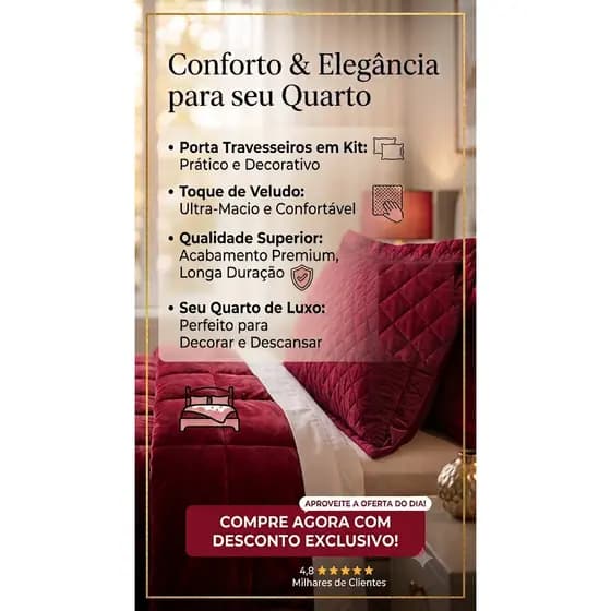 Kit Com 2 Porta Travesseiro Matelado Envio Imediato Promoção