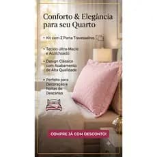 Kit 2 Fronhas Matelado Microfibra Cinza/Preto/Vermelho