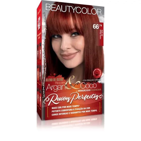 Coloração Kit 66.74 Ruivo Doce de Leite - Beauty Color
