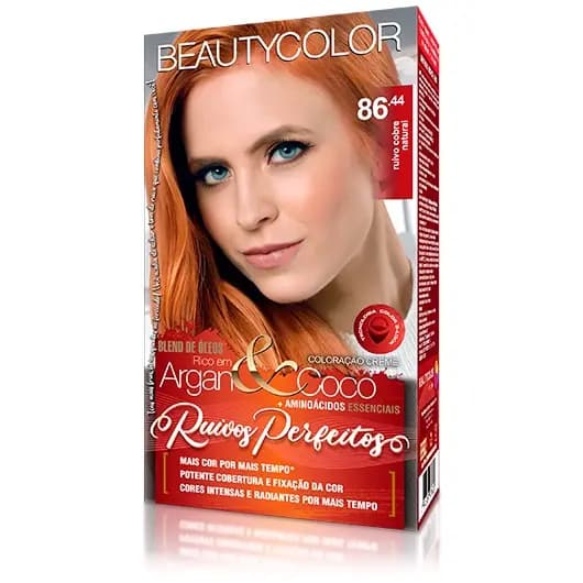 Coloração  KIT 86.44 Ruivo Cobre Natural - Beauty Color