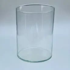 Vaso Tubo De Vidro Transparente Cilíndrico 17x20cm