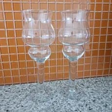 Kit 2 Vasos Taça Castiçal Napoli Pequena Decoração