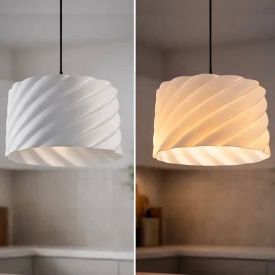 Pendente Decorativo Espiral Moderno – Design Contemporâneo para Cozinha e Sala