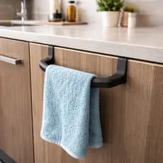 Suporte Para Pano de Louça Encaixe Porta/Gaveta MDF – Organizador Prático Sem Furação