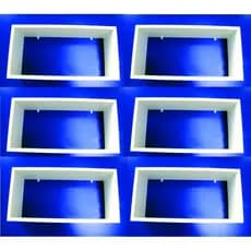 Jogo 6 Nichos Branco 100% Mdf 50x25x15 Cm Organizador