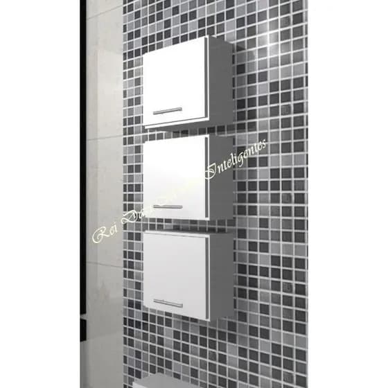 Trio De Nicho Decorativo 100% Mdf 30x30x20 C/ Porta